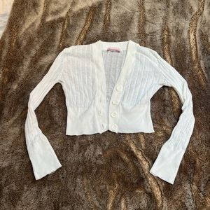 White vintage crop sweater size large